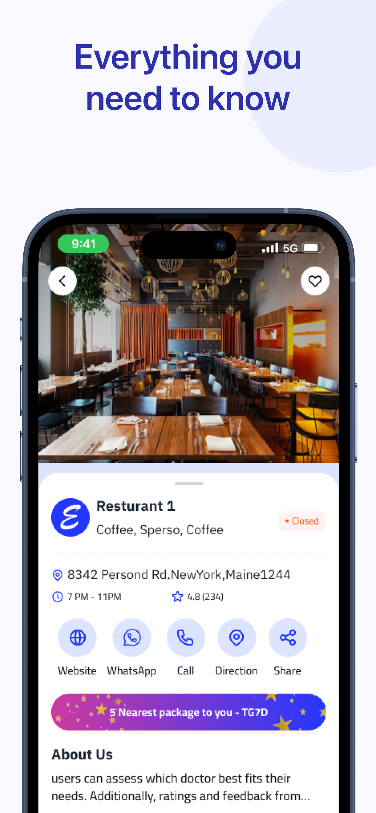 App Screenshot - Business Details